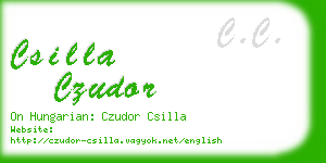 csilla czudor business card